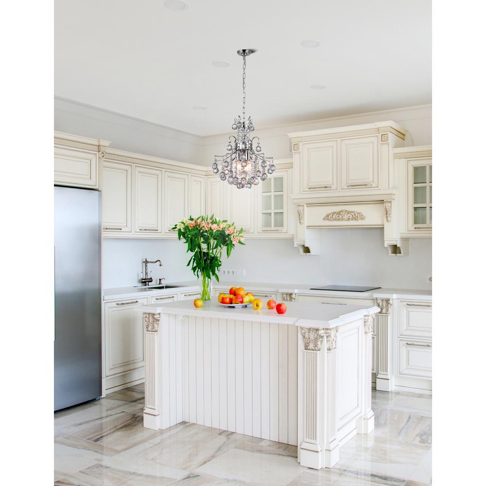 Princess 3 Light Mini Chandelier With Chrome Finish. Picture 7