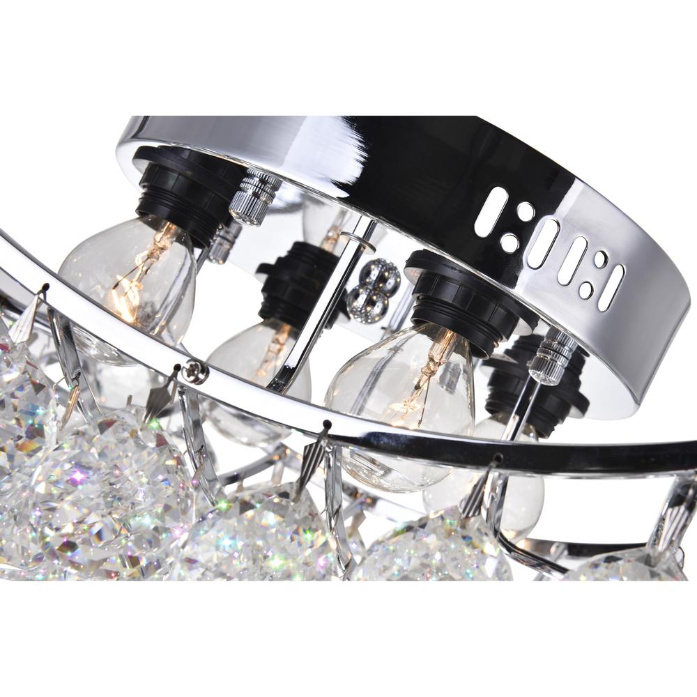 Queen 4 Light Flush Mount With Chrome Finish. Picture 6