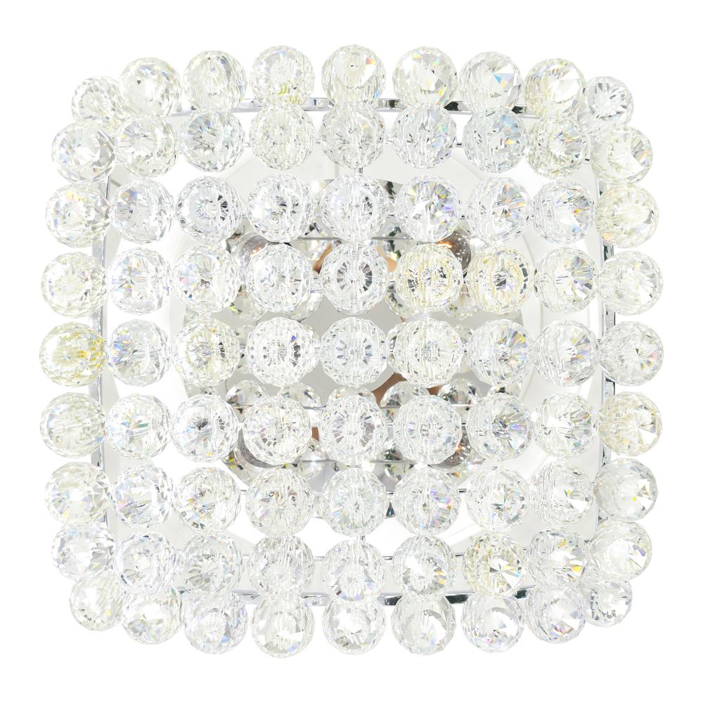 Queen 4 Light Flush Mount With Chrome Finish. Picture 5