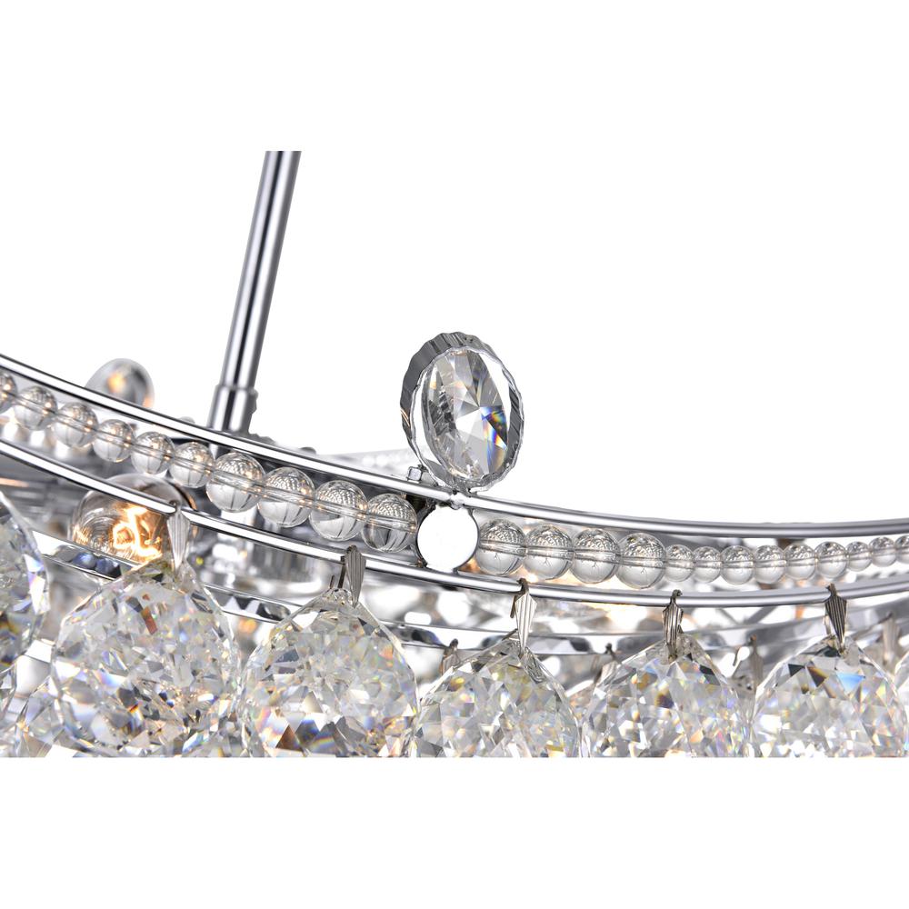 Jasmine 8 Light Down Chandelier With Chrome Finish. Picture 3