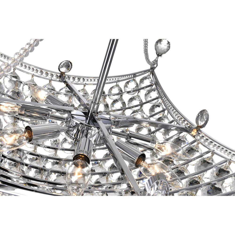 Jasmine 8 Light Down Chandelier With Chrome Finish. Picture 4