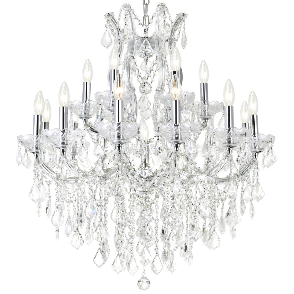 Maria Theresa 19 Light Up Chandelier With Chrome Finish. Picture 1