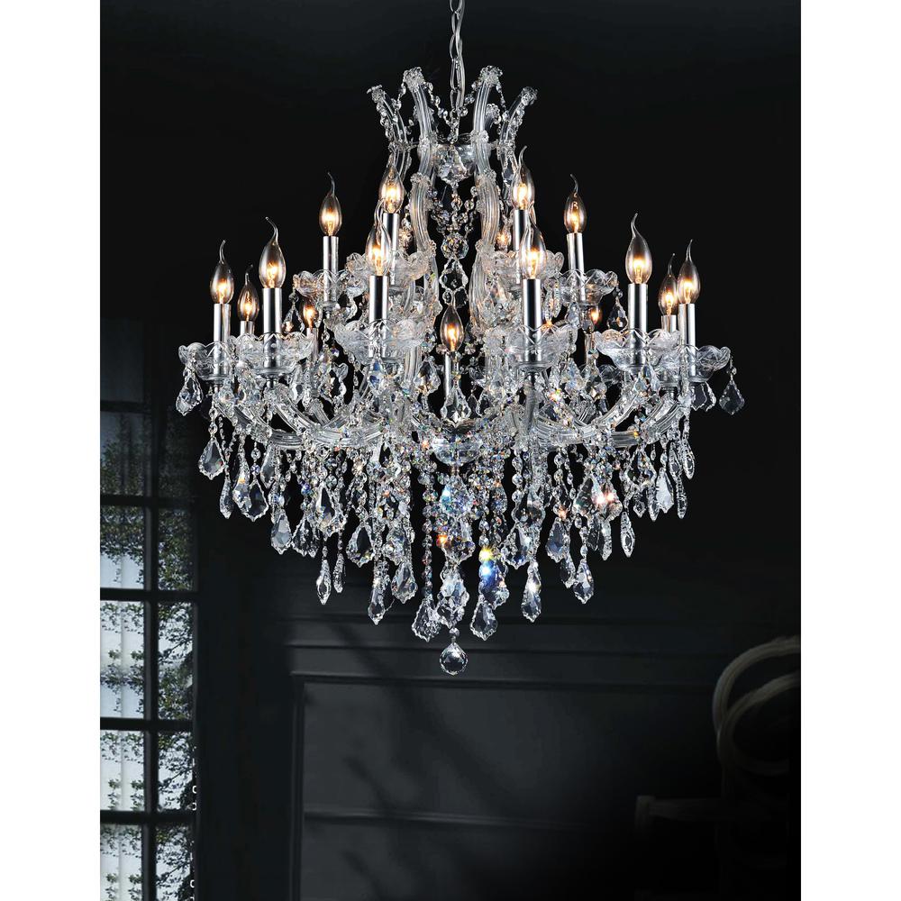 Maria Theresa 19 Light Up Chandelier With Chrome Finish. Picture 7