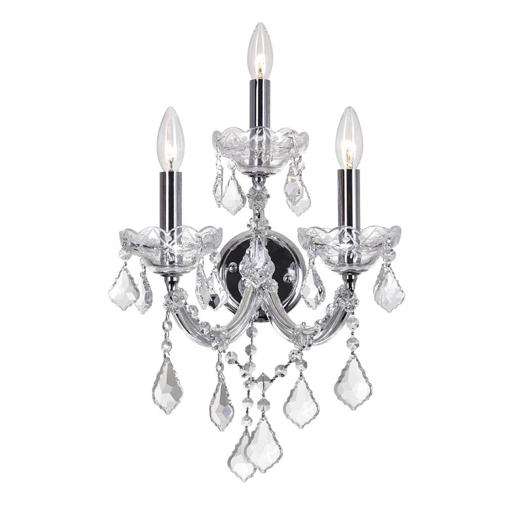 Maria Theresa 3 Light Wall Sconce With Chrome Finish. Picture 3