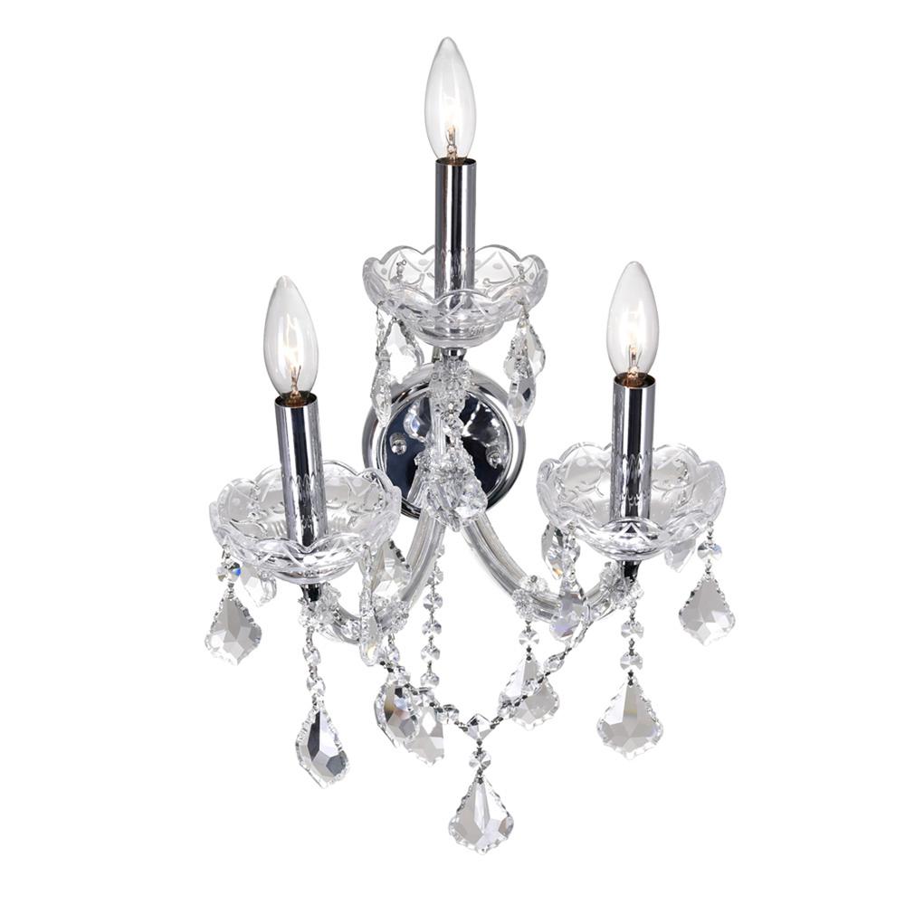 Maria Theresa 3 Light Wall Sconce With Chrome Finish. Picture 1
