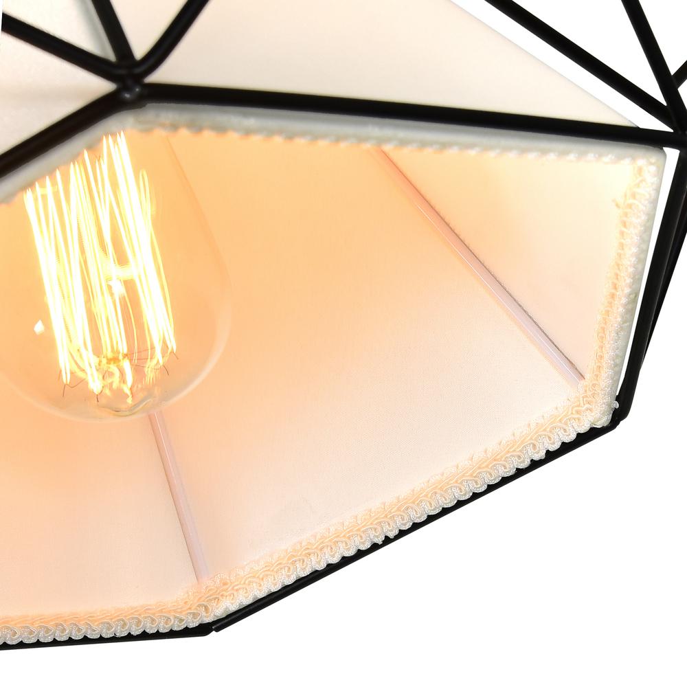 Diamond 1 Light Down Pendant With Black Finish. Picture 7