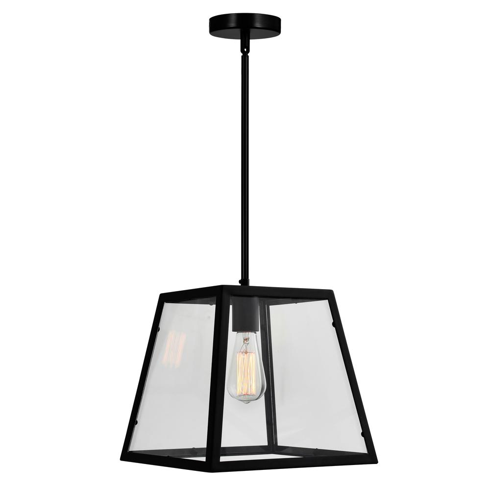 Alyson 1 Light Down Mini Pendant With Black Finish. Picture 2