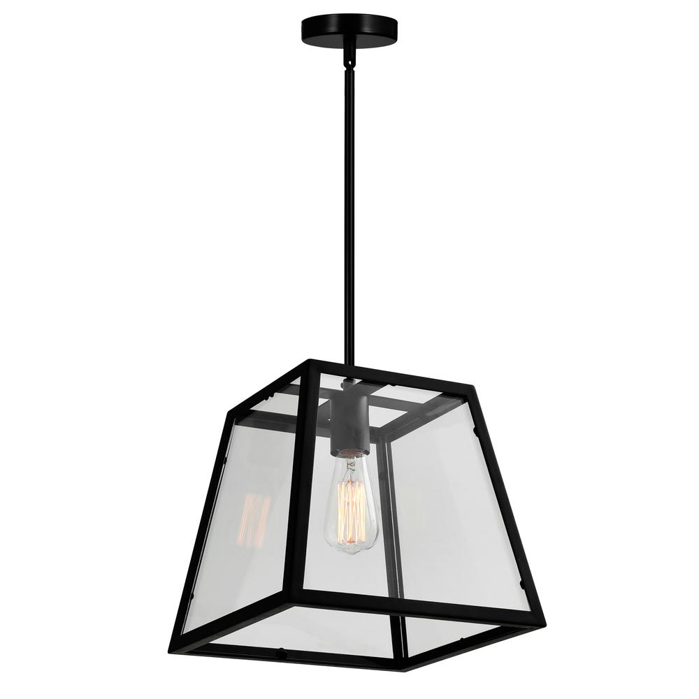 Alyson 1 Light Down Mini Pendant With Black Finish. Picture 3