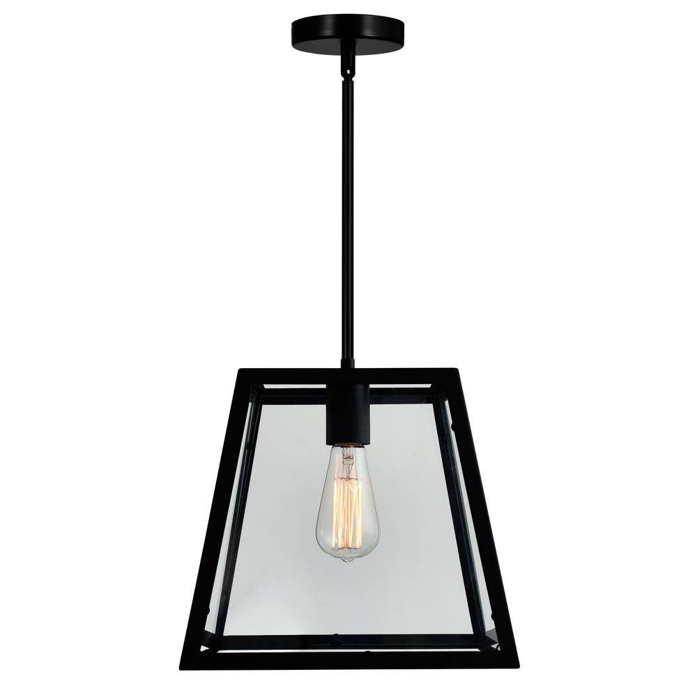 Alyson 1 Light Down Mini Pendant With Black Finish. Picture 4