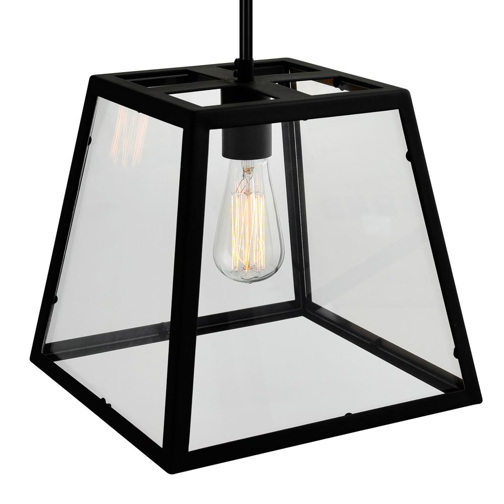 Alyson 1 Light Down Mini Pendant With Black Finish. Picture 5