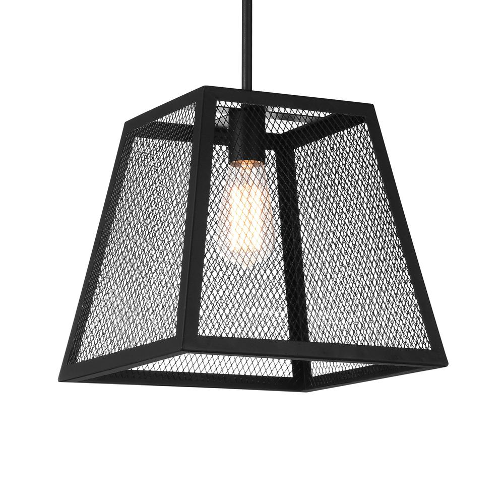 Alyson 1 Light Down Mini Pendant With Black Finish. Picture 8
