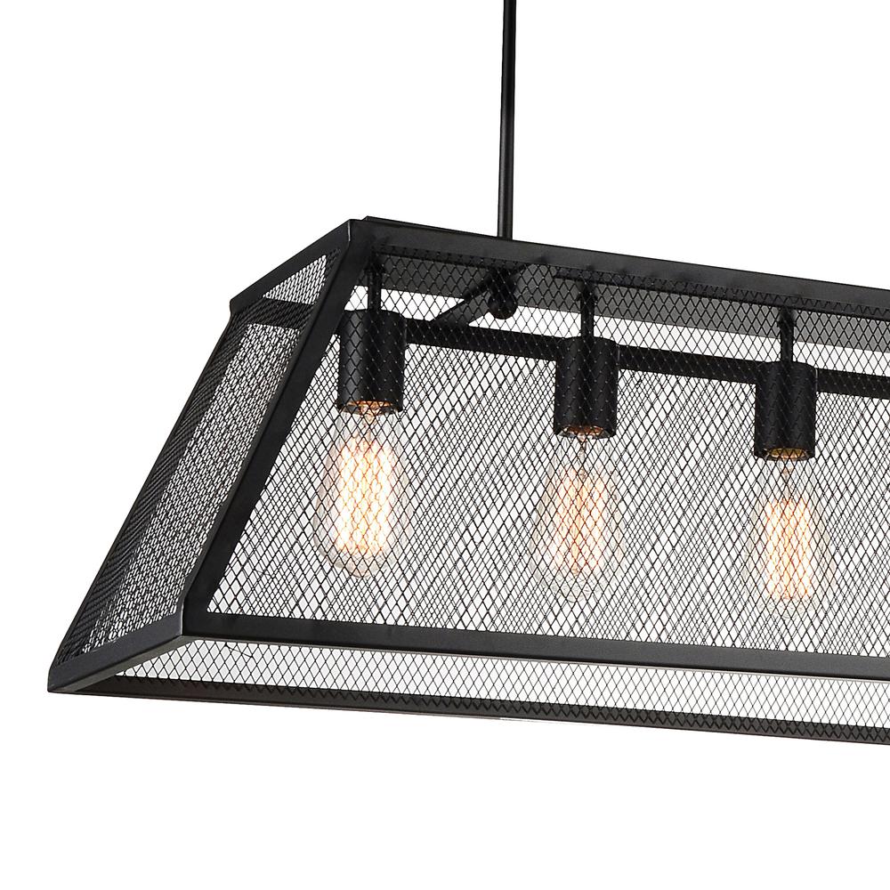 Alyson 6 Light Down Chandelier With Black Finish. Picture 14