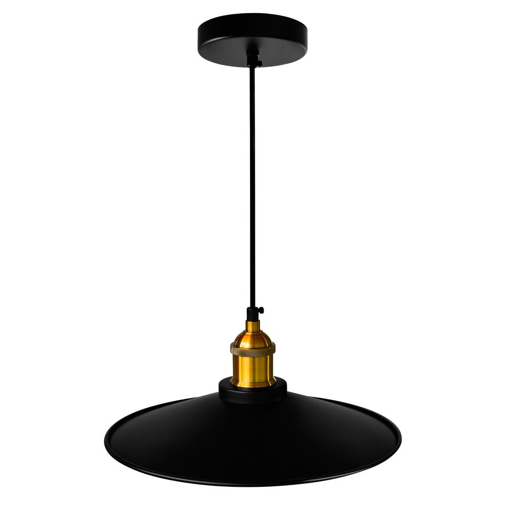 Brave 1 Light Down Mini Pendant With Black Finish. Picture 3