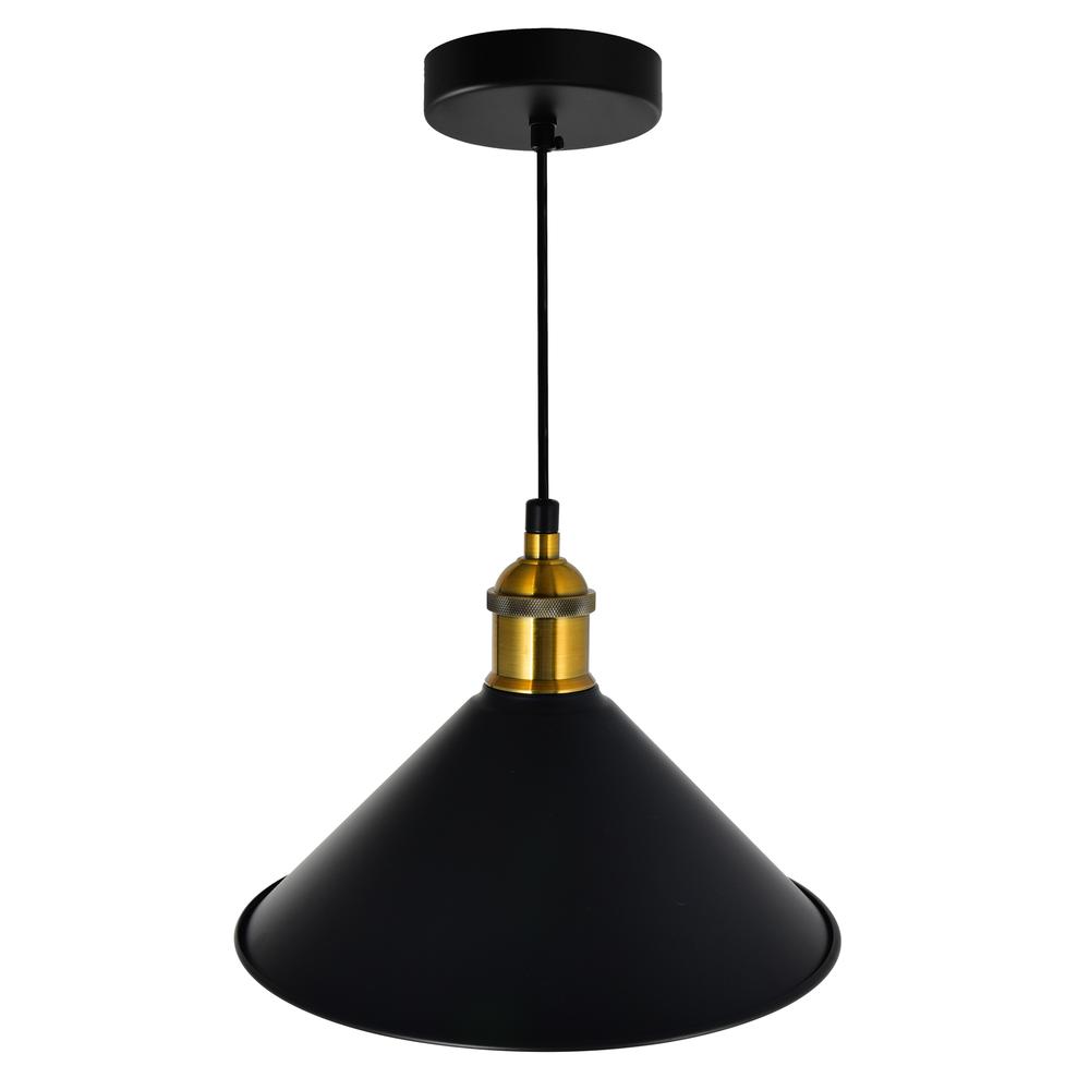 Brave 1 Light Down Mini Pendant With Black Finish. Picture 4