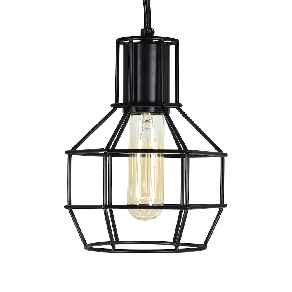 Secure 1 Light Down Mini Pendant With Black Finish. Picture 5