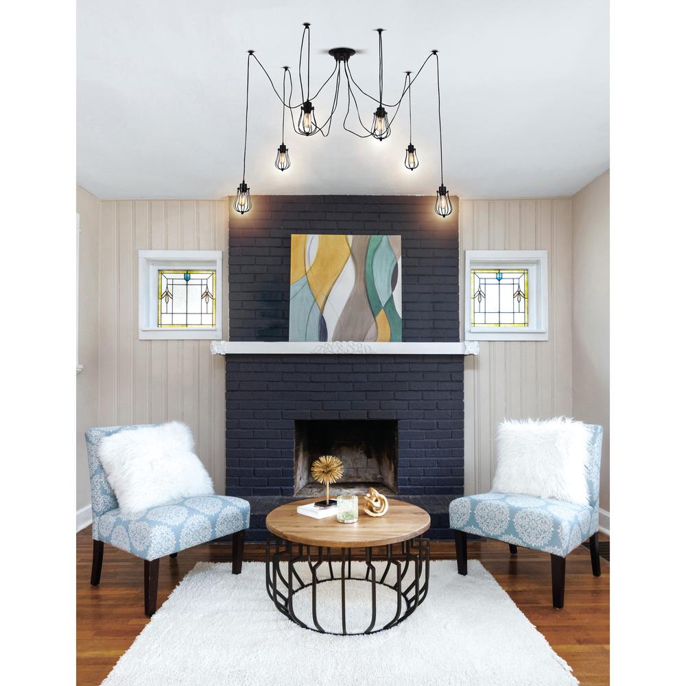 Tomaso 6 Light Multi Light Pendant With Black Finish. Picture 3