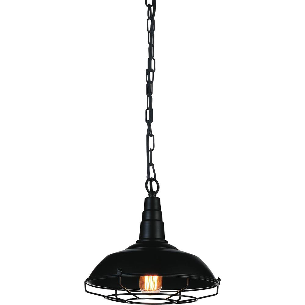 Morgan 1 Light Down Mini Pendant With Black Finish. Picture 1