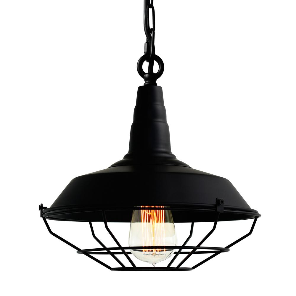 Morgan 1 Light Down Mini Pendant With Black Finish. Picture 2