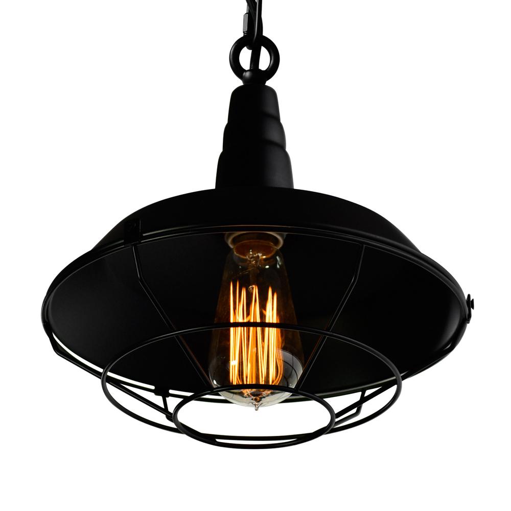 Morgan 1 Light Down Mini Pendant With Black Finish. Picture 3