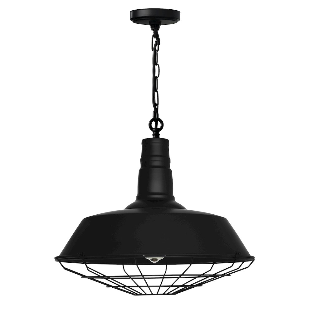 Morgan 1 Light Down Pendant With Black Finish. Picture 1