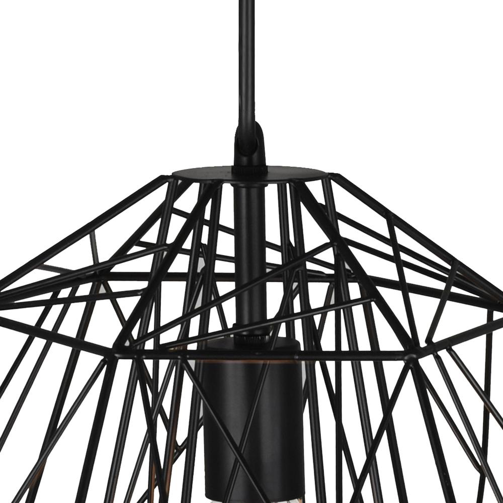 Bagheera 1 Light Down Pendant With Black Finish. Picture 3