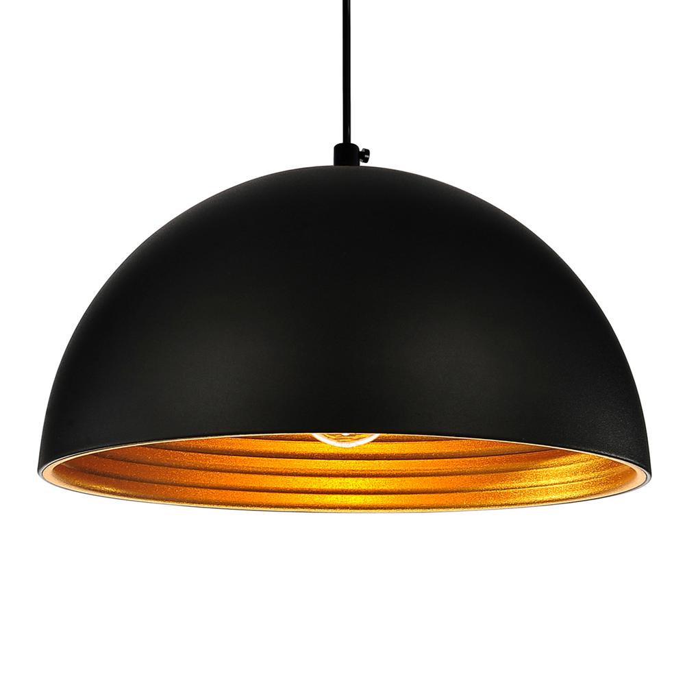 Modest 1 Light Down Mini Pendant With Black Finish. Picture 2