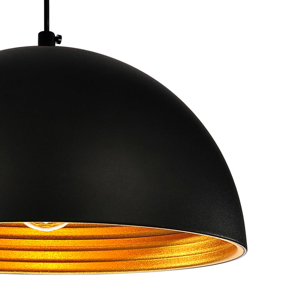 Modest 1 Light Down Mini Pendant With Black Finish. Picture 3