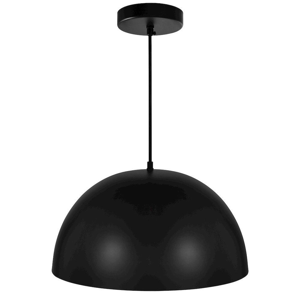 Modest 1 Light Down Pendant With Black Finish. Picture 3