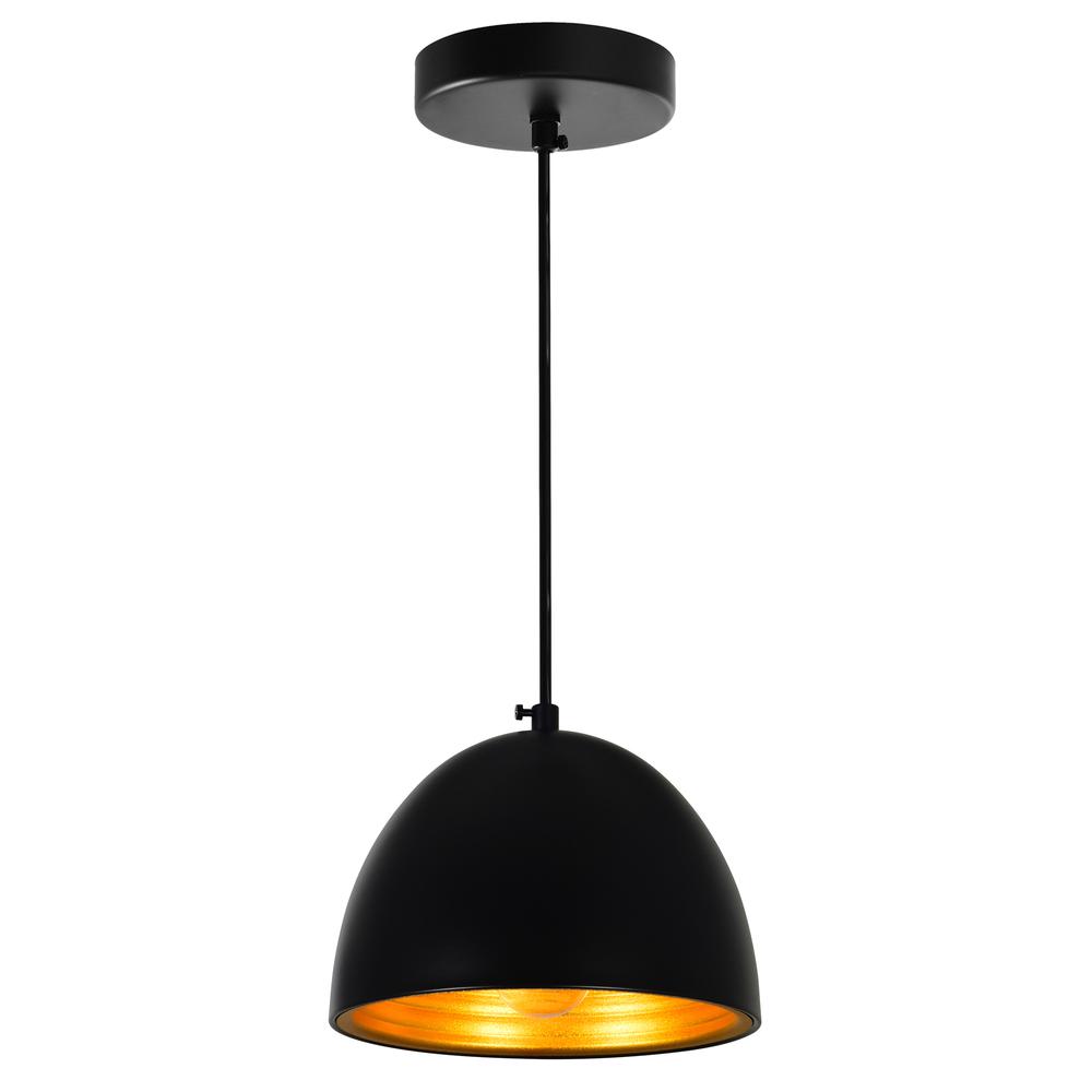 Modest 1 Light Down Mini Pendant With Black Finish. Picture 1