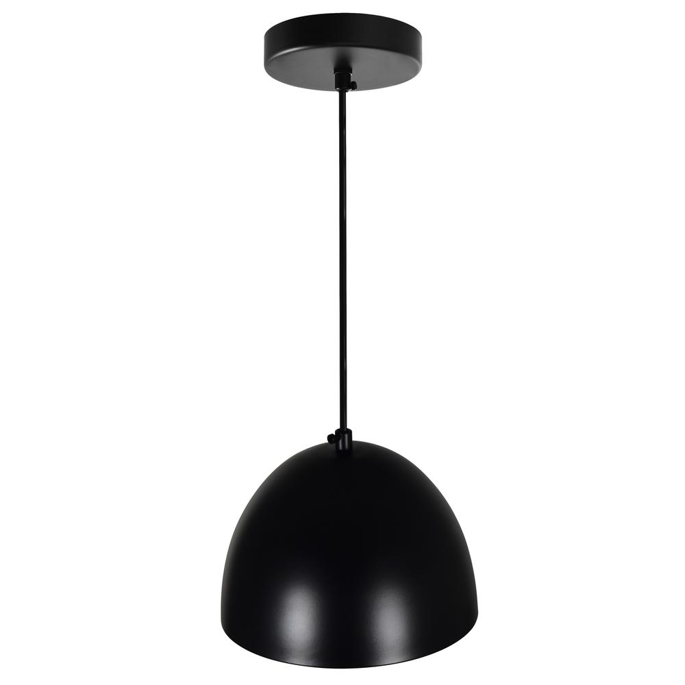 Modest 1 Light Down Mini Pendant With Black Finish. Picture 5