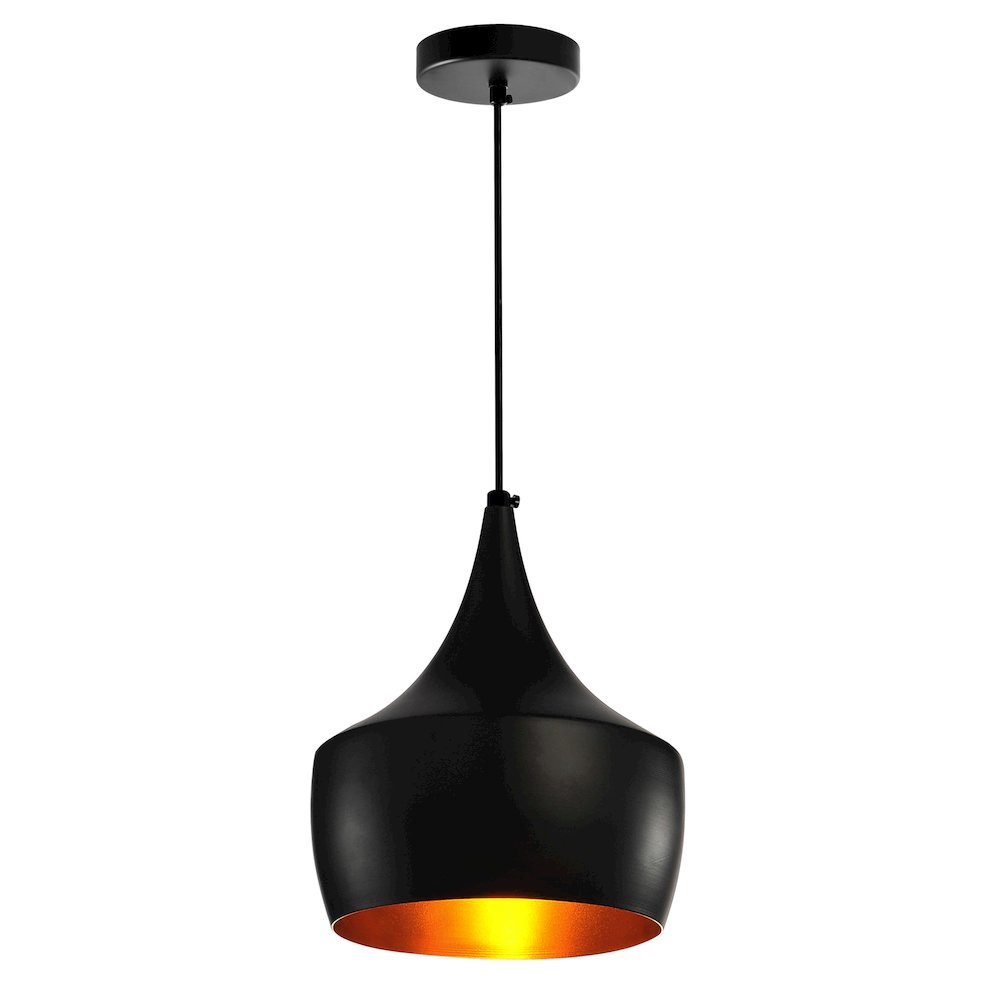 Dynamic 1 Light Down Mini Pendant With Black Finish. Picture 1