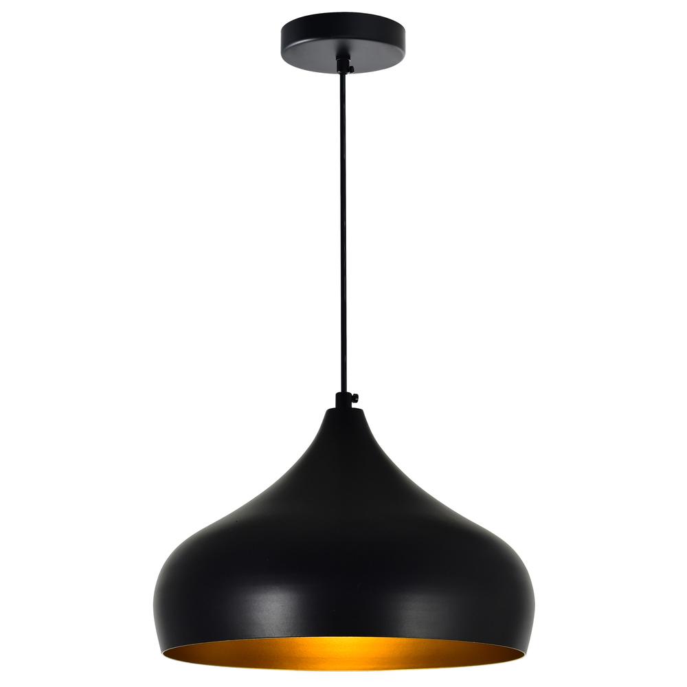 Dynamic 1 Light Down Pendant With Black Finish. Picture 1