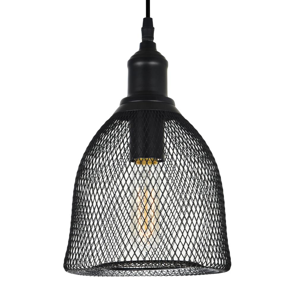 Drea 1 Light Down Mini Pendant With Black Finish. Picture 2