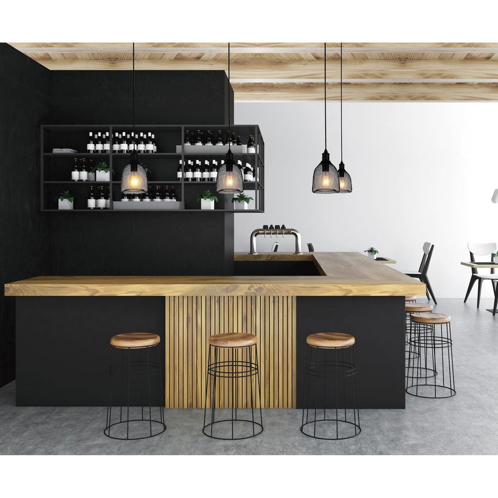 Drea 1 Light Down Mini Pendant With Black Finish. Picture 7