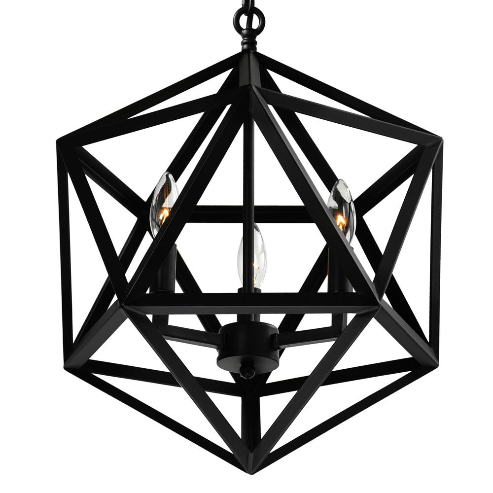Amazon 3 Light Up Pendant With Black Finish. Picture 3
