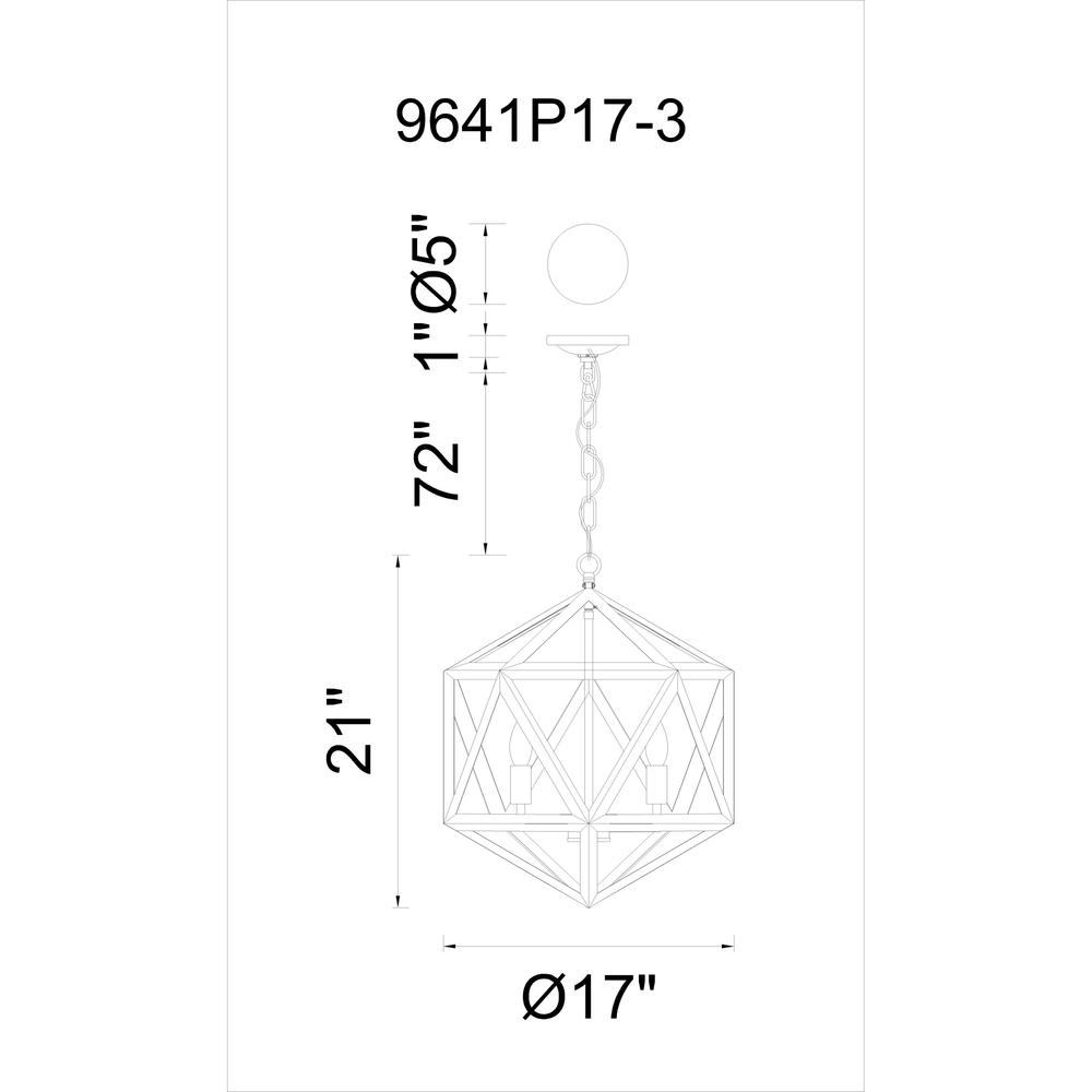 Amazon 3 Light Up Pendant With Black Finish. Picture 7