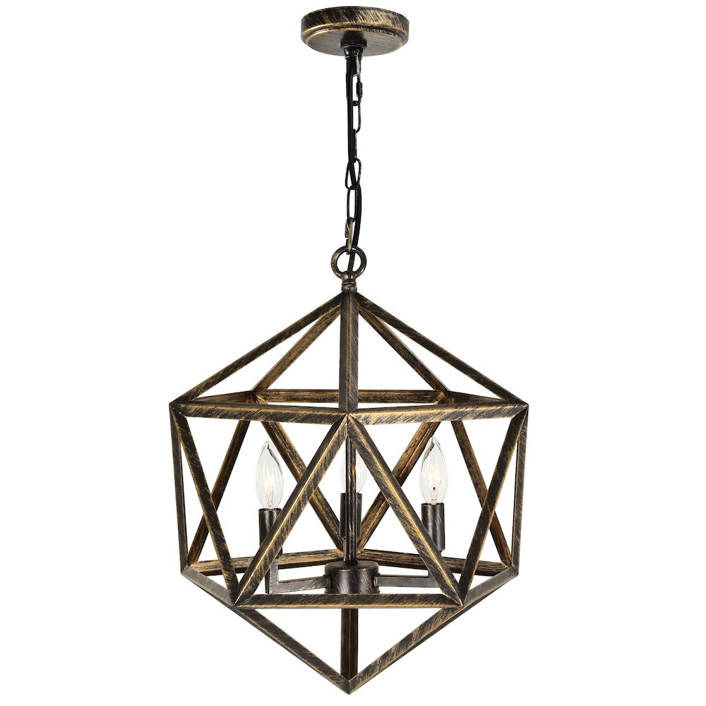 Amazon 3 Light Up Pendant With Antique forged copper Finish. Picture 1