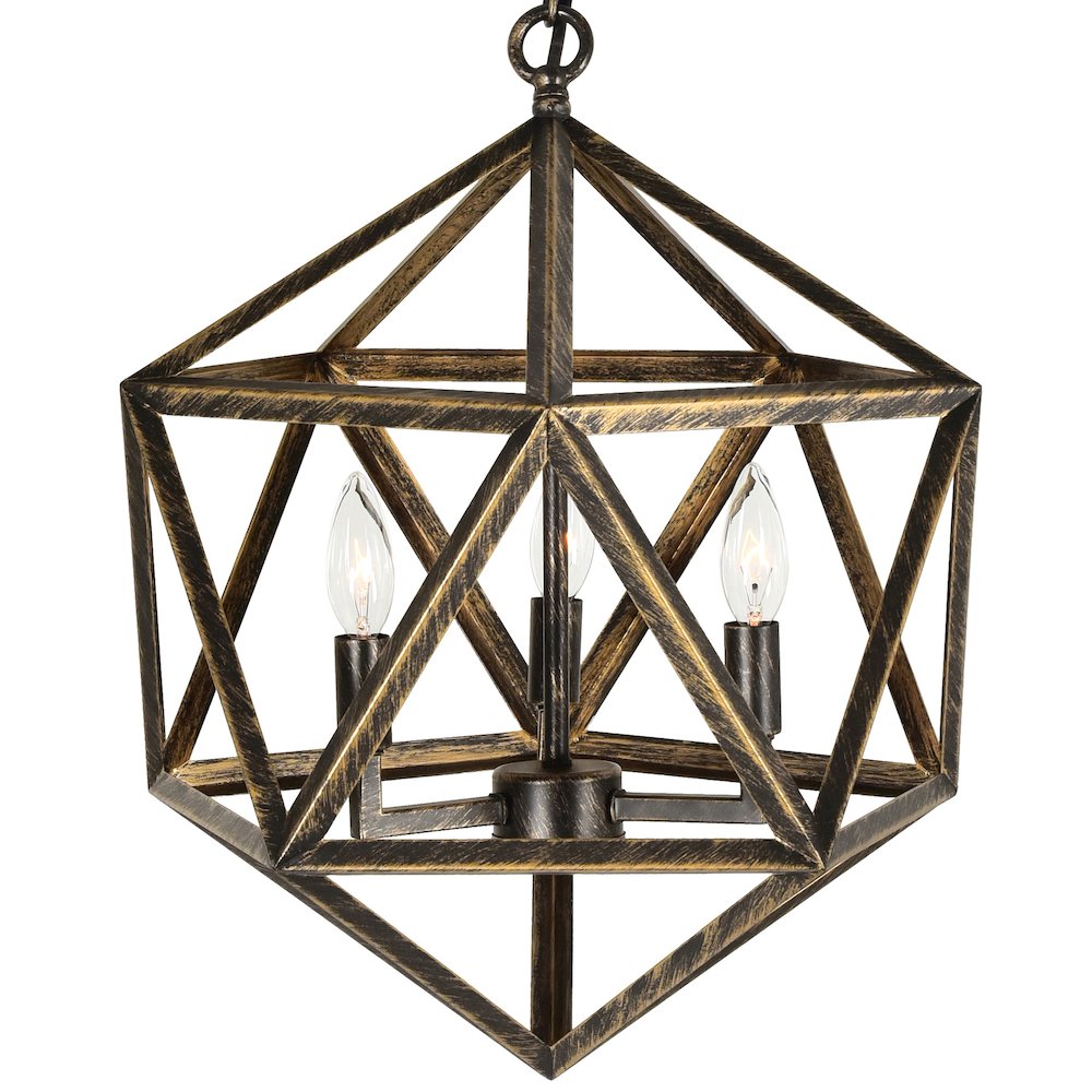 Amazon 3 Light Up Pendant With Antique forged copper Finish. Picture 2
