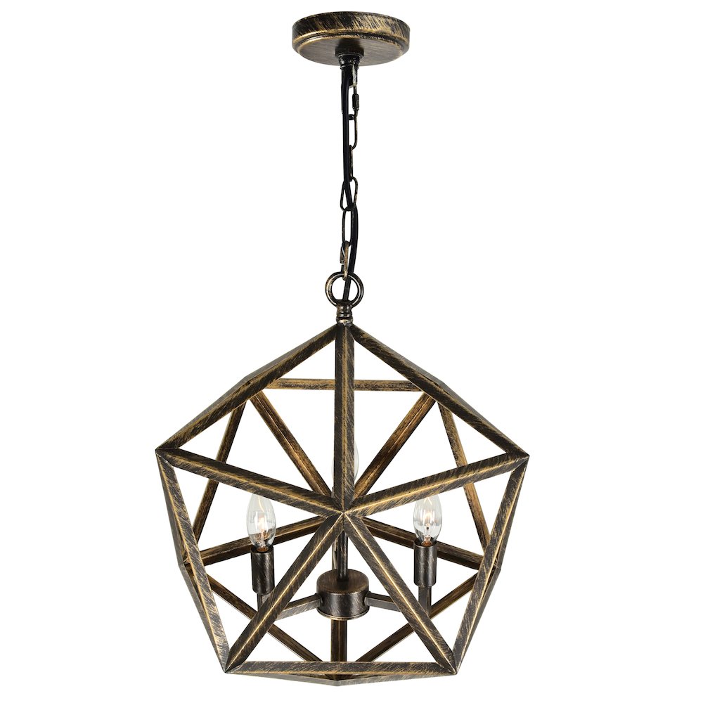 Amazon 3 Light Up Pendant With Antique forged copper Finish. Picture 4