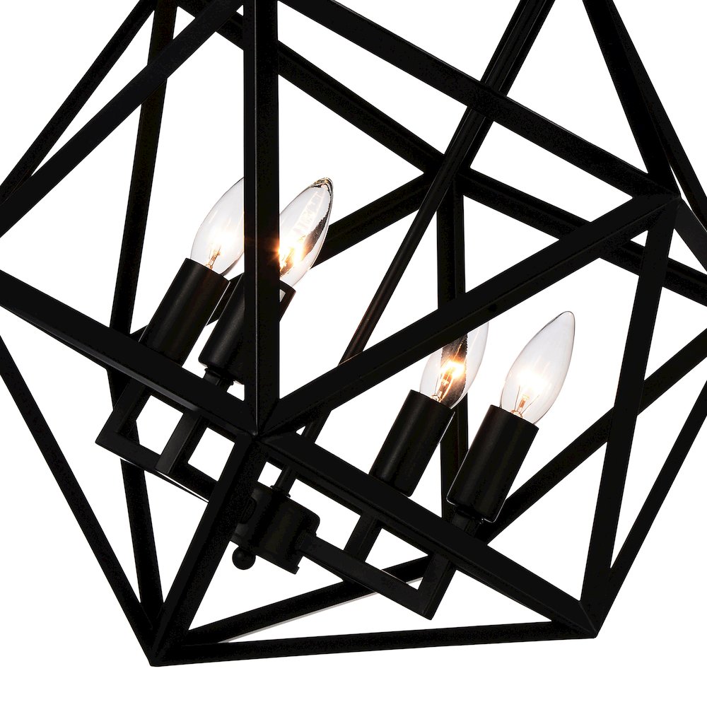 Amazon 4 Light Up Pendant With Black Finish. Picture 3
