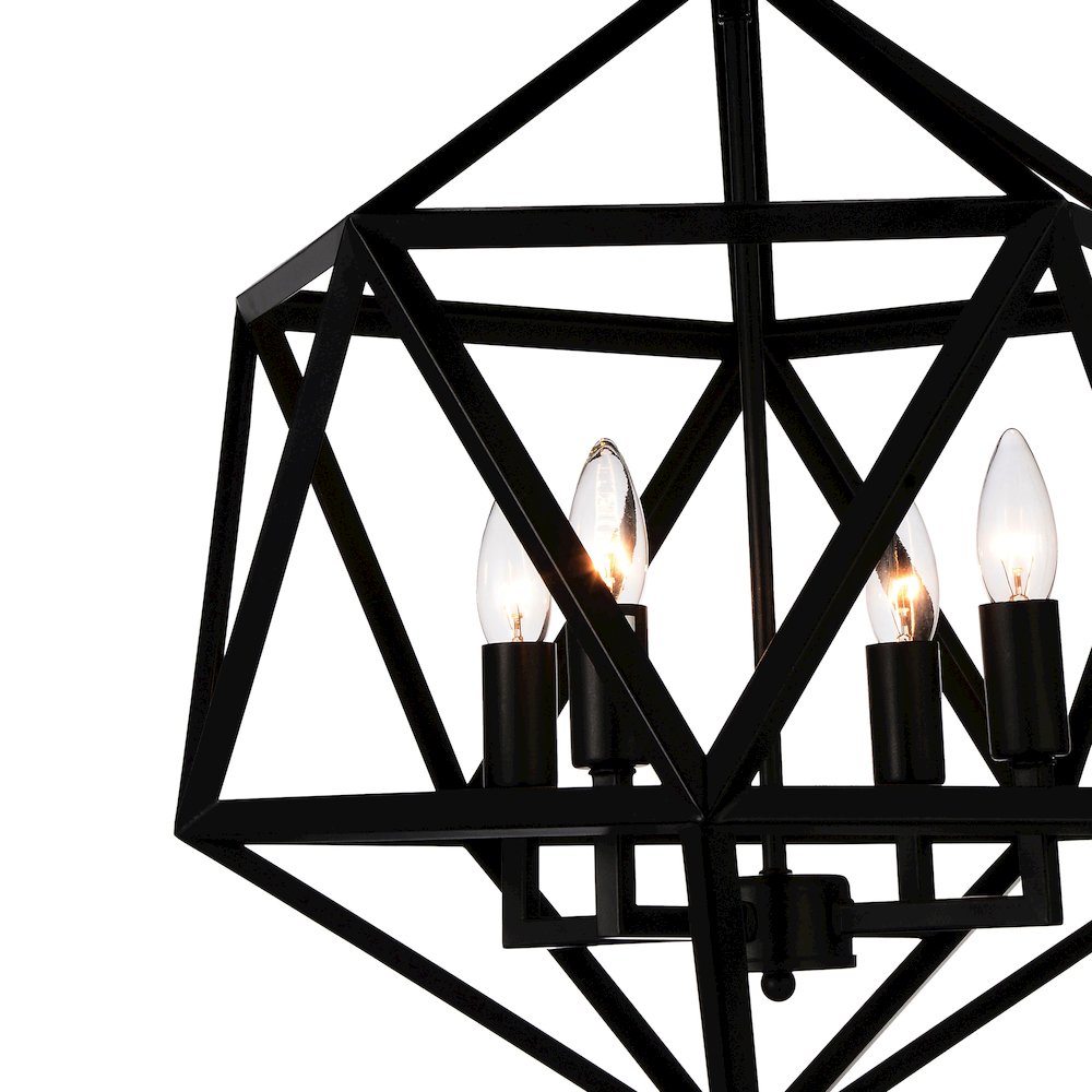 Amazon 4 Light Up Pendant With Black Finish. Picture 4