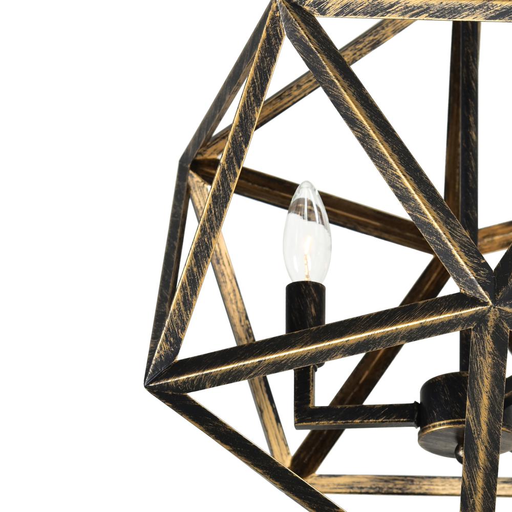 Amazon 4 Light Up Pendant With Antique forged copper Finish. Picture 3