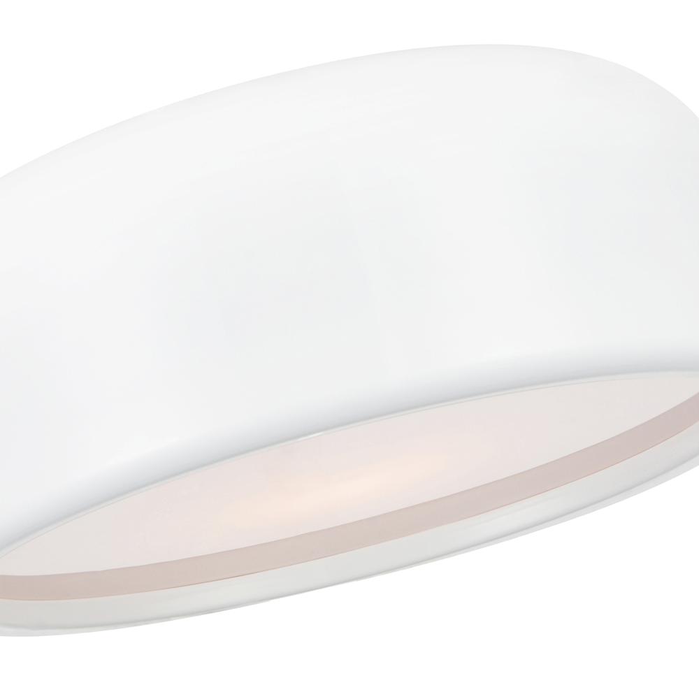 Campton 3 Light Drum Shade Flush Mount With White Finish. Picture 2