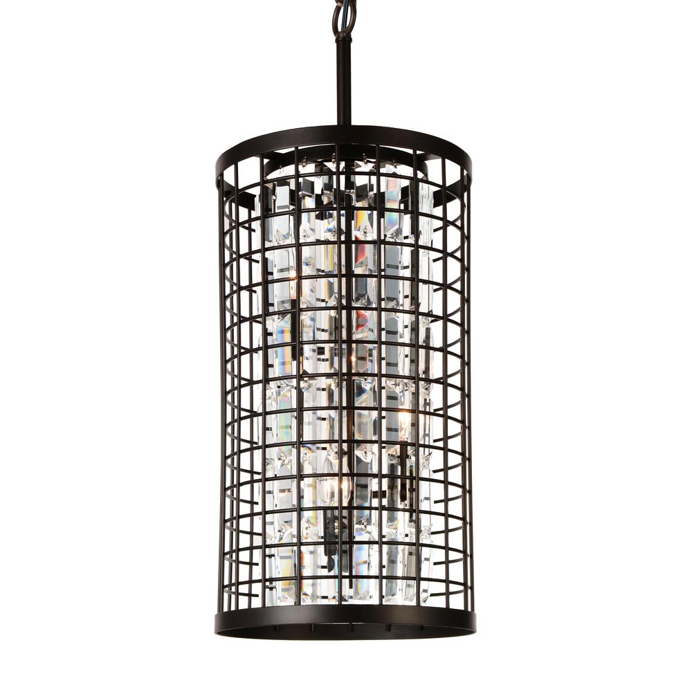 Meghna 4 Light Up Chandelier With Brown Finish. Picture 2