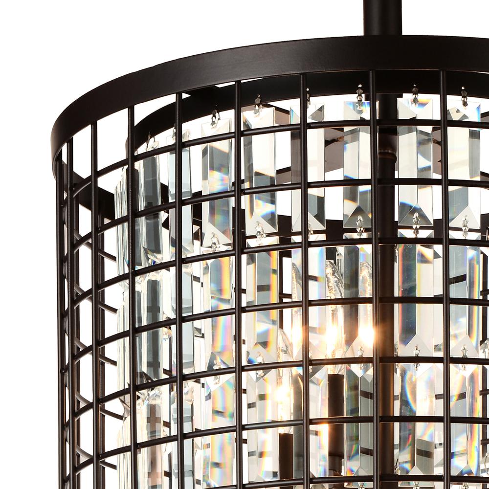 Meghna 6 Light Up Chandelier With Brown Finish. Picture 3