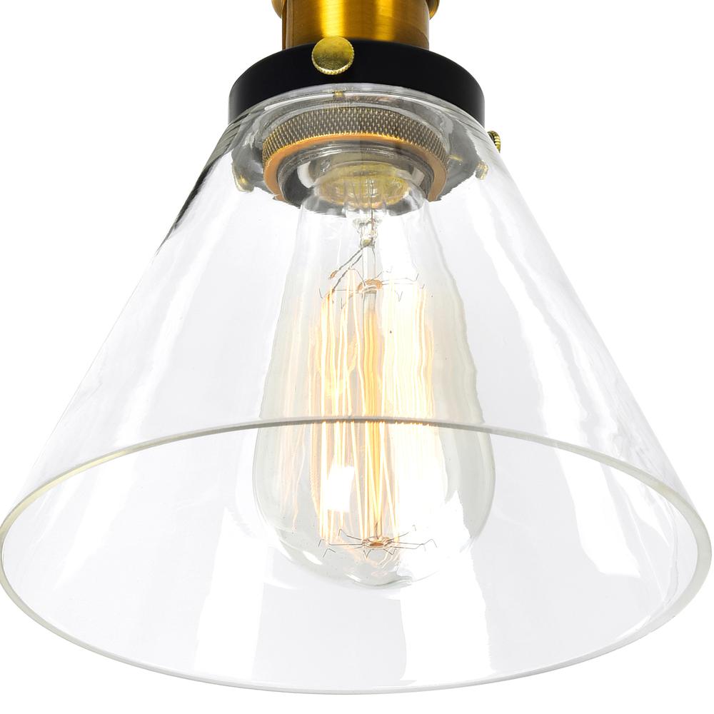 Eustis 2 Light Wall Sconce With Black & Gold Brass Finish. Picture 5