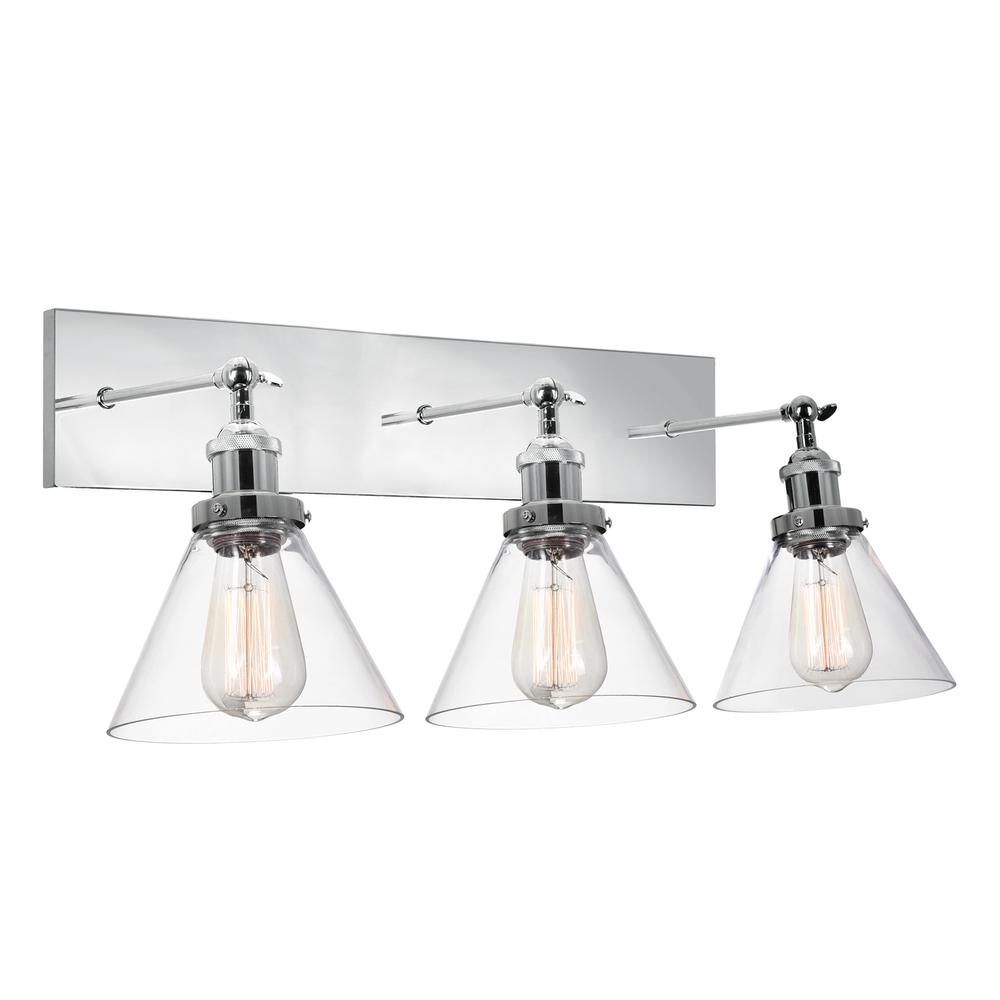 Eustis 3 Light Wall Sconce With Polished Nickel Finish. Picture 6