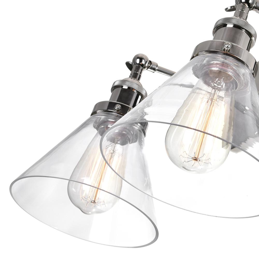 Eustis 3 Light Wall Sconce With Polished Nickel Finish. Picture 2