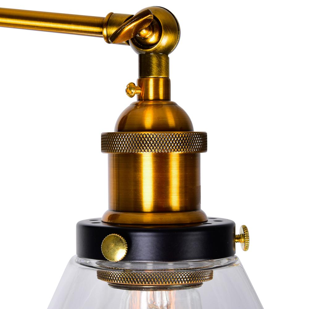 Eustis 1 Light Wall Sconce With Black & Gold Brass Finish. Picture 5