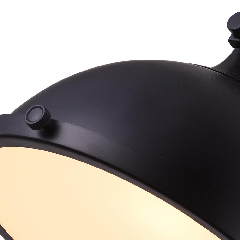 Strum 1 Light Down Pendant With Black Finish. Picture 5